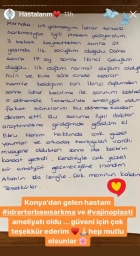 Konya`dan vajinoplasti ameliyatı olmaya geldim.